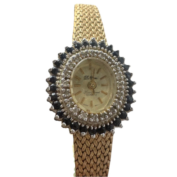 Da Vinci by Lucien Piccard ~50 Sapphire Diamond ladies watch brand new battery main image 10